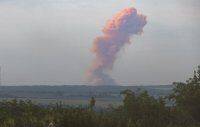 После мощного взрыва в Северодонецке в небо поднялся химический “гриб”