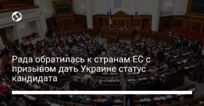 Рада обратилась к странам ЕС с призывом дать Украине статус кандидата
