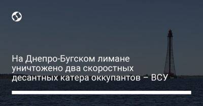 На Днепро-Бугском лимане уничтожено два скоростных десантных катера оккупантов – ВСУ