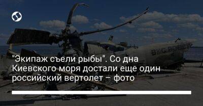 "Экипаж съели рыбы". Со дна Киевского моря достали еще один российский вертолет – фото