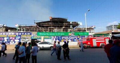В результате пожара на рынке "Фаровон" в Бохтаре пострадало более 10 человек