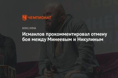 Исмаилов прокомментировал отмену боя между Минеевым и Никулиным