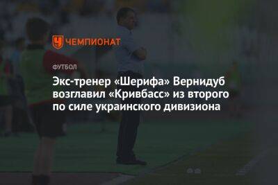 Экс-тренер «Шерифа» Вернидуб возглавил «Кривбасс» из второго по силе украинского дивизиона