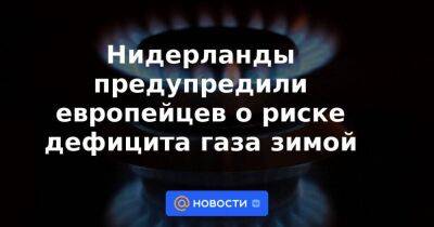 Нидерланды предупредили европейцев о риске дефицита газа зимой