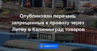 Опубликован перечень запрещенных к провозу через Литву в Калининград товаров