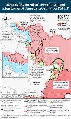 Постоянными обстрелами Харькова оккупанты удерживают ВСУ от продвижения к Изюму — ISW