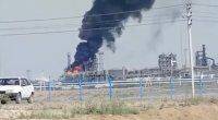 В России под Ростовом мощно горит нефтеперерабатывающий завод. Фото и видео