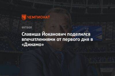 Славиша Йоканович поделился впечатлениями от первого дня в «Динамо»