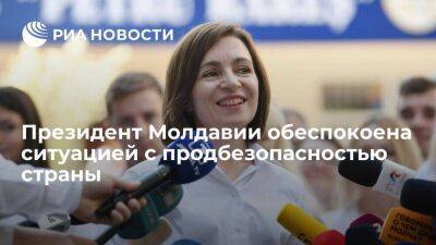 Санду: продбезопасность Молдавии находится под угрозой из-за ситуации на Украине