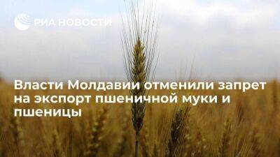 Комиссия по чрезвычайным ситуациям Молдавии отменила запрет на экспорт пшеницы и муки