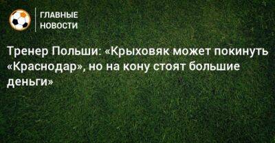 Тренер Польши: «Крыховяк может покинуть «Краснодар», но на кону стоят большие деньги»