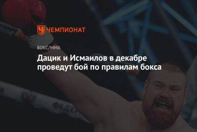 Дацик и Исмаилов в декабре проведут бой по правилам бокса