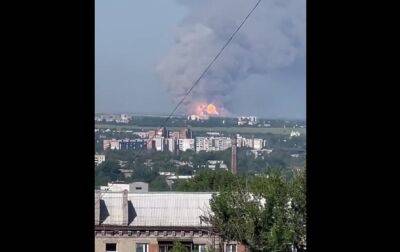 На Луганщине горит очередной склад боеприпасов РФ