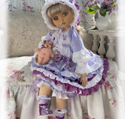 Душечка, коллекционная текстильная кукла