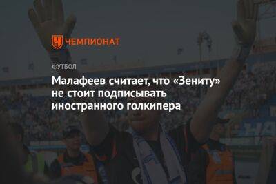 Малафеев считает, что «Зениту» не стоит подписывать иностранного голкипера