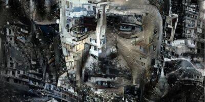 «Через невыносимую боль к победе». Министерство обороны Украины опубликовало портрет Зеленского, созданный из фото разрушенных домов