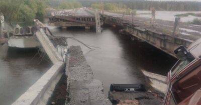 Под Киевом из-за взрыва моста погиб человек (видео)
