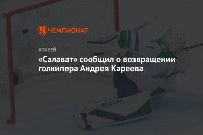 «Салават» сообщил о возвращении голкипера Андрея Кареева