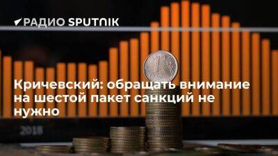 Кричевский: обращать внимание на шестой пакет санкций не нужно