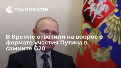 Песков заявил, что Путин может поехать сам на саммит G20 или делегировать кого-то