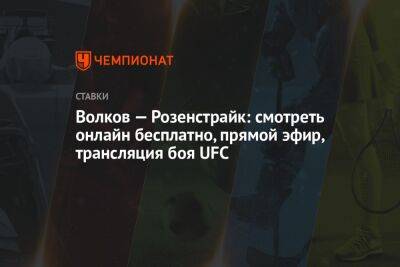 Александр Волков - Мовсар Евлоев - Ринат Фахретдинов - Волков — Розенстрайк: смотреть онлайн бесплатно, прямой эфир, трансляция боя UFC - championat.com - Россия - США - Челябинск - Вегас - Суринам