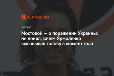 Мостовой — о поражении Украины: не понял, зачем Ярмоленко высовывал голову в момент гола