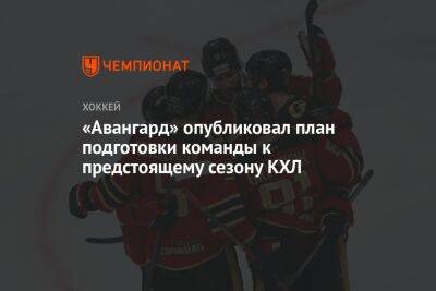 «Авангард» опубликовал план подготовки команды к предстоящему сезону КХЛ