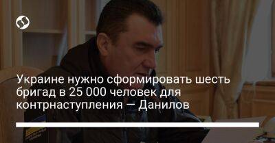 Украине нужно сформировать шесть бригад в 25 000 человек для контрнаступления — Данилов