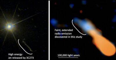 Астрономы нашли загадочные объекты рядом с самым ярким квазаром во Вселенной (фото)