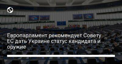 Европарламент рекомендует Совету ЕС дать Украине статус кандидата и оружие
