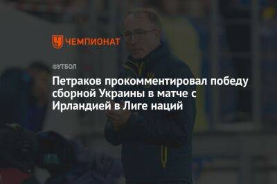 Петраков прокомментировал победу сборной Украины в матче с Ирландией в Лиге наций