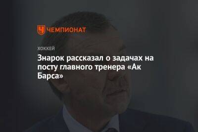 Знарок рассказал о задачах на посту главного тренера «Ак Барса»