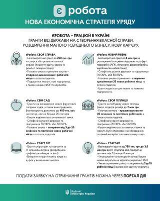 В Украине запустили программу Работа: на что можно получить грант