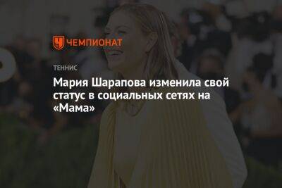 Мария Шарапова изменила свой статус в социальных сетях на «Мама»