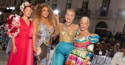 Шэрон Стоун, Хелен Миррен и Мэрайя Кэри появились в ярких образах на показе Dolce & Gabbana