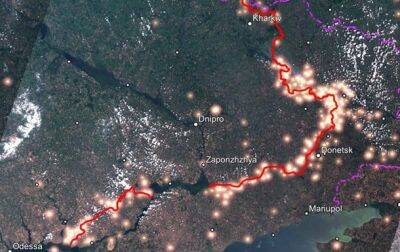 NASA показало линию фронта в Украине из космоса