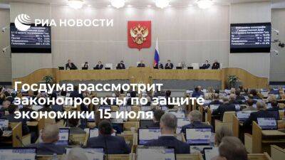 Депутат Миронов: Госдума рассмотрит законопроекты по защите экономики 15 июля