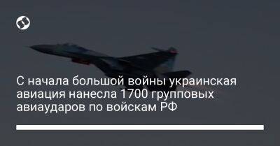 С начала большой войны украинская авиация нанесла 1700 групповых авиаударов по войскам РФ