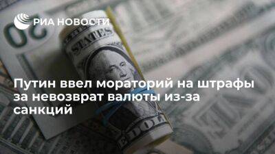 Путин подписал закон о моратории до 2023 года на штрафы за невозврат валюты из-за санкций