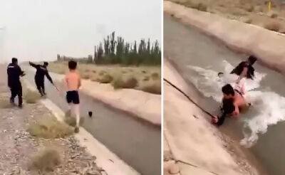 Пользователей соцсетей шокировало видео спасения тонущего мальчика: инцидент произошел не в Узбекистане, а в Китае
