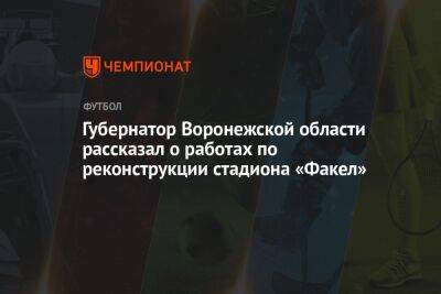 Губернатор Воронежской области рассказал о работах по реконструкции стадиона «Факел»