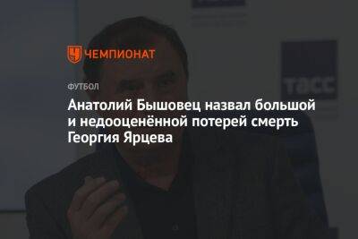 Анатолий Бышовец назвал большой и недооценённой потерей смерть Георгия Ярцева