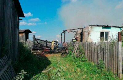Пожар в деревне Зарека Кунгурского округа