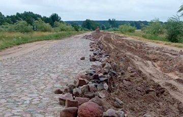 Столбцовские власти разрушили мощеную дорогу, чтобы «стало тише»