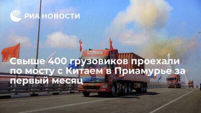 Губернатор Орлов: за месяц свыше 400 грузовиков проехали по мосту с Китаем в Приамурье