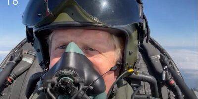 Борис Джонсон полетал на истребителе британских ВВС Тайфун
