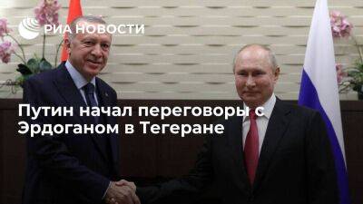 Президенты России и Турции Владимир Путин и Тайип Эрдоган начали встречу в Тегеране