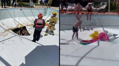 Двое мужчин провалились под землю во время праздника в бассейне возле Рамле