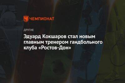 Эдуард Кокшаров стал новым главным тренером гандбольного клуба «Ростов-Дон»