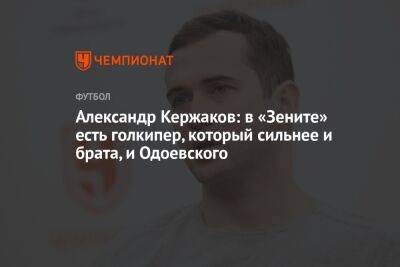 Александр Кержаков: в «Зените» есть голкипер, который сильнее и брата, и Одоевского